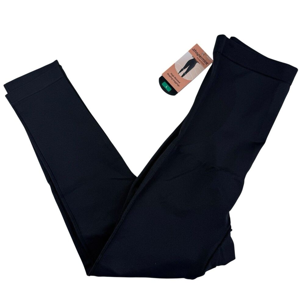 NEW Shapermint Essentials High Waisted Shaping Leggings Women Large Black 42075